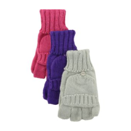 Knitted Capped Fingerless Gloves