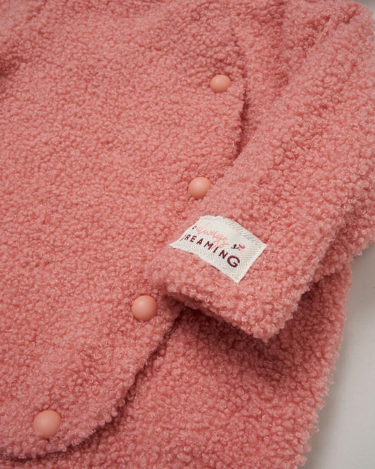 Baby Girls Teddy Fleece Pram Suit
