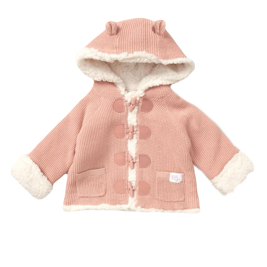 Baby Girls Knitted Sherpa Lined Knitted Jacket