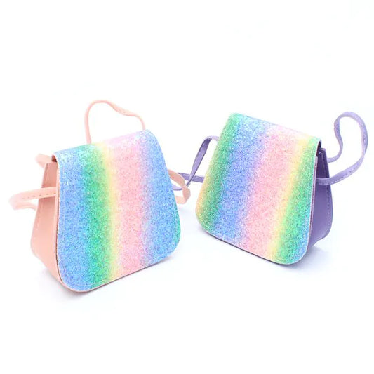 Rainbow Glitter Saddle Bag