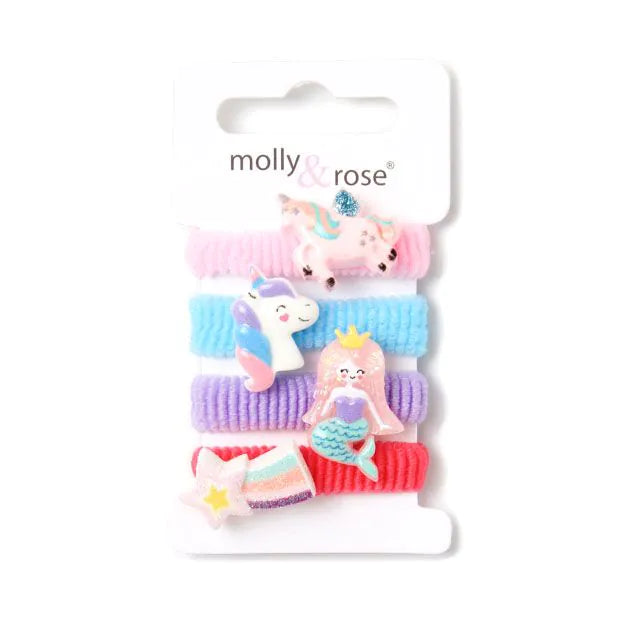 Set of 4 Unicorn & Mermaid Ponios