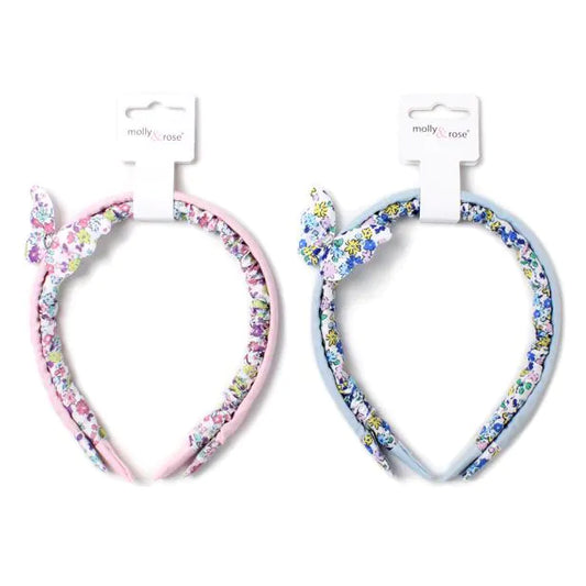 Set Of 2 Floral Butterfly Alicebands