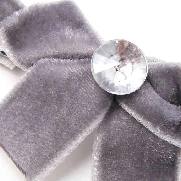 Set Of 2 Velvet Bow Clips