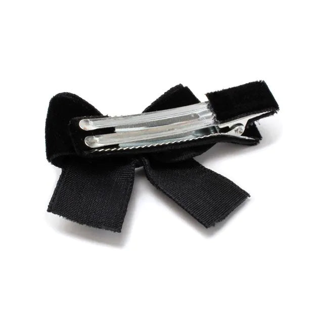 Set Of 2 Velvet Bow Clips