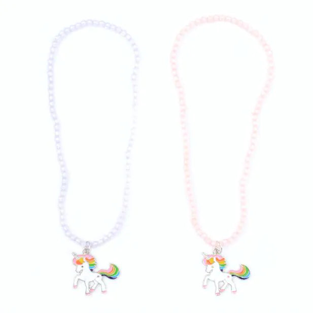 Beaded Necklace With Unicorn Pendant