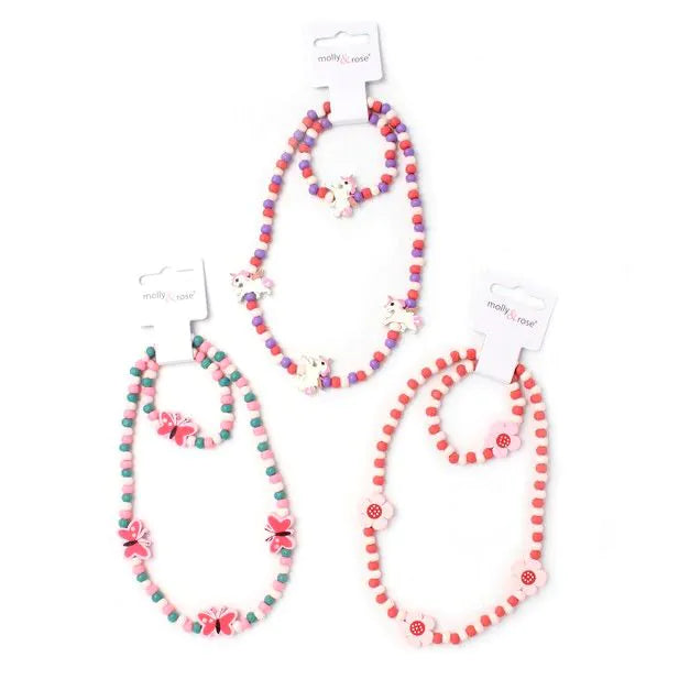 Wooden Necklace & Bracelet Set