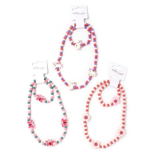 Wooden Necklace & Bracelet Set