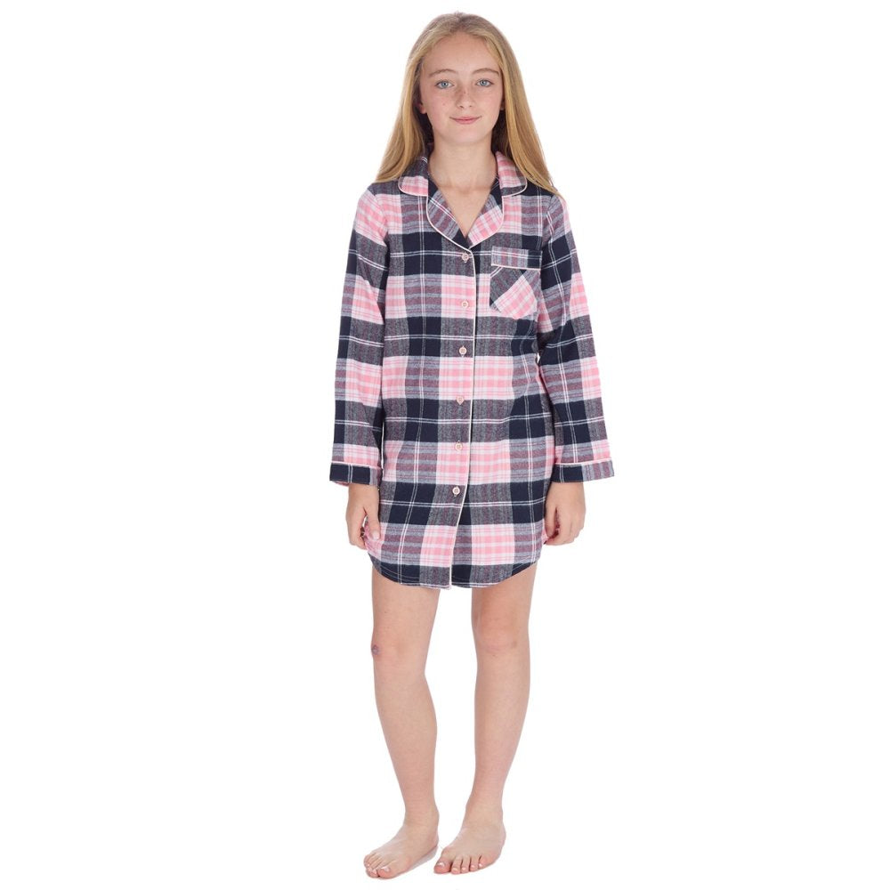 Girls Check Flannel Nightdress