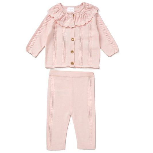 Baby Girls 2 Piece Knitted Outfit