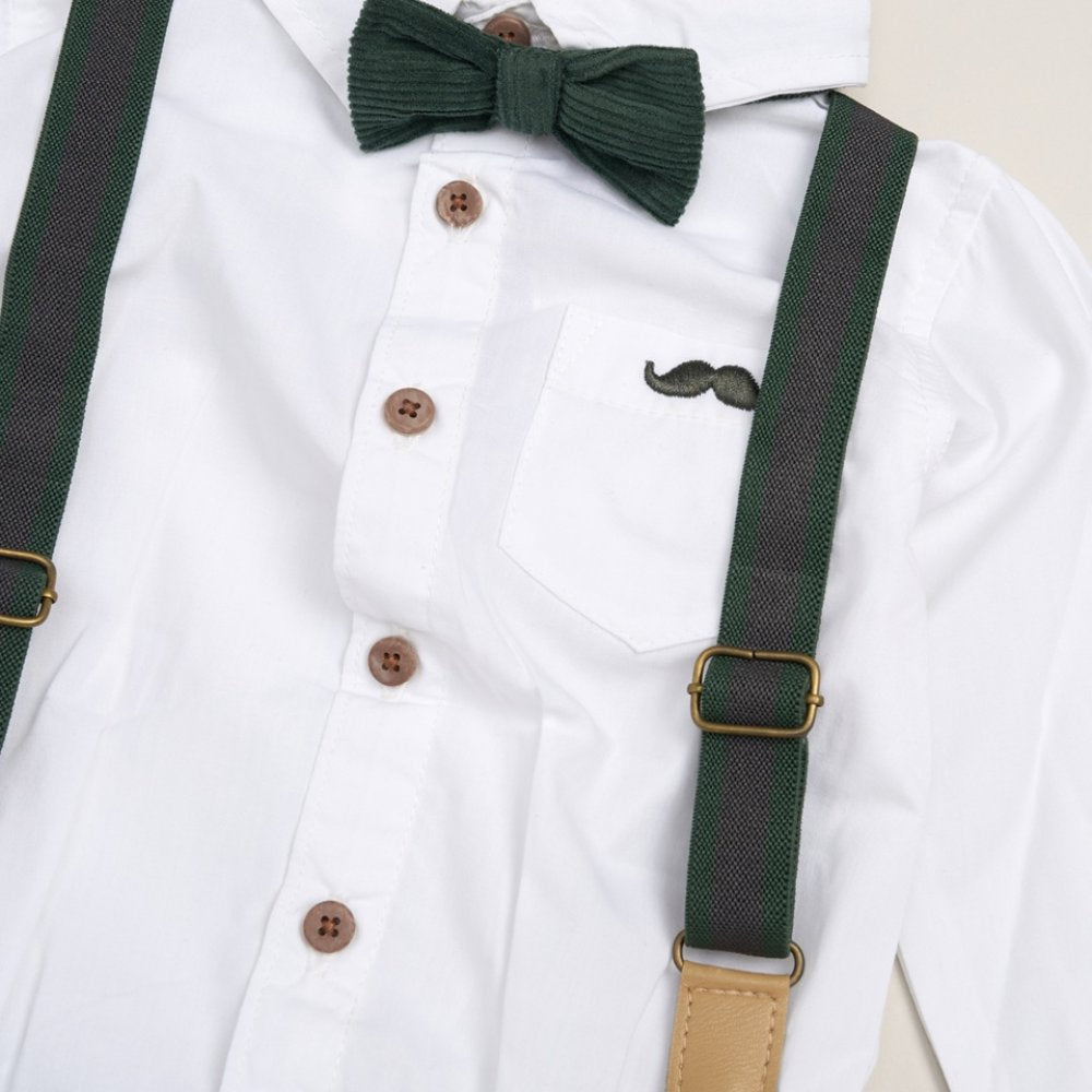 Baby Boys Bow Tie & Braces Outfit
