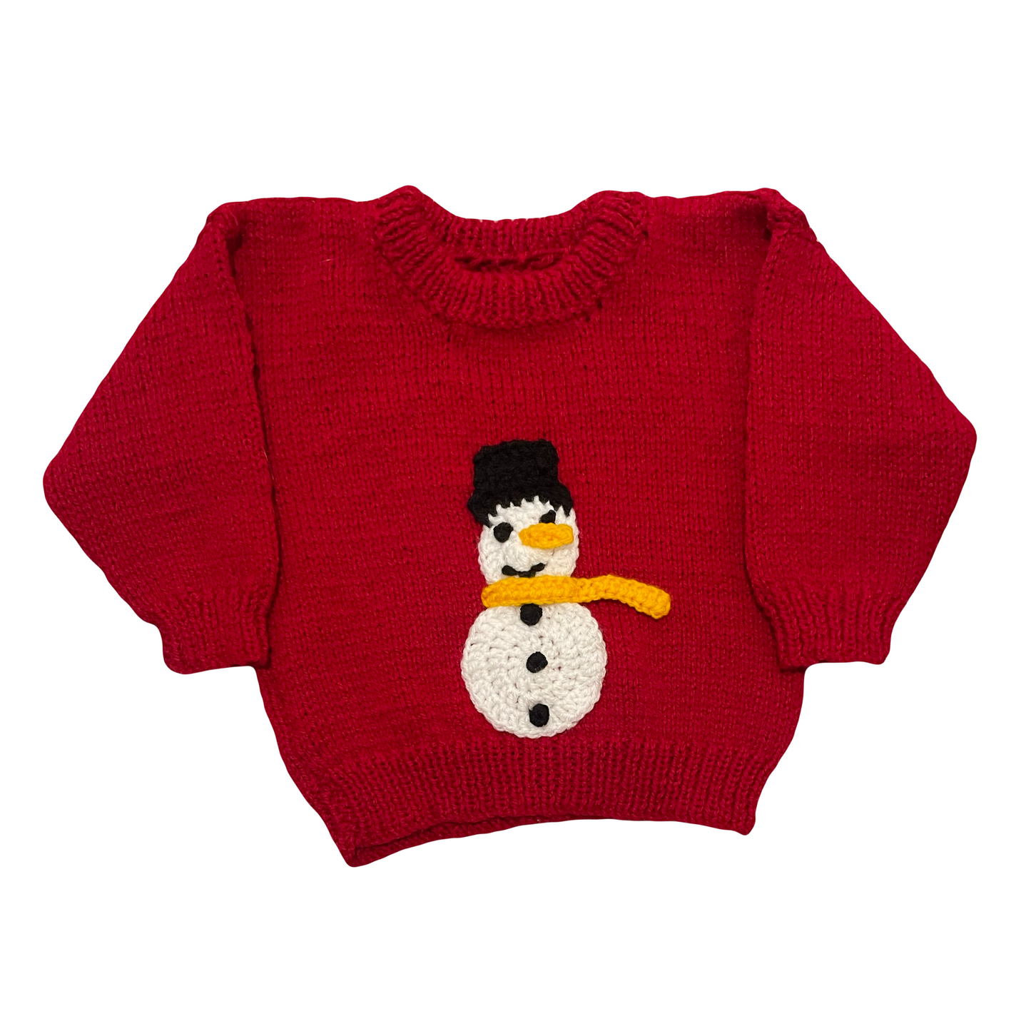 Hand Knitted Christmas Snowman Jumper