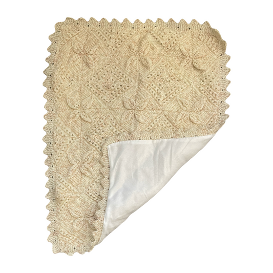 Hand Knitted Fleece Lined Baby Blanket