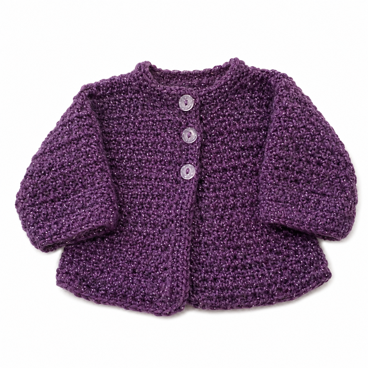 Hand Knitted Sparkly Cardigan