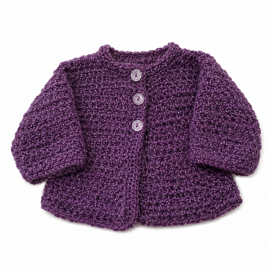 Hand Knitted Sparkly Cardigan