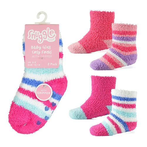 Baby Girls Cosy Socks with Grippers