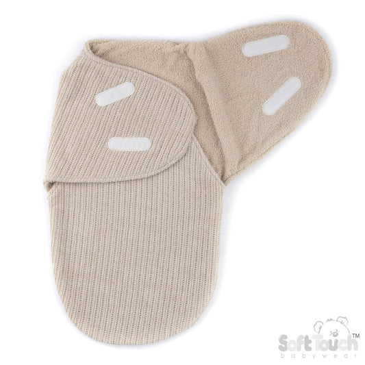 Beige Chenille Cellular Swaddle