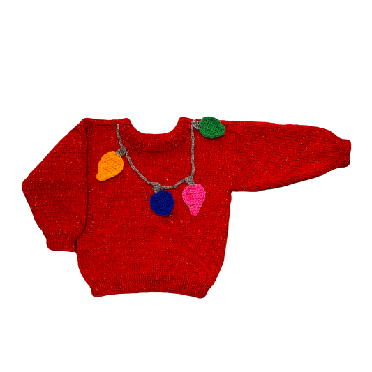 Hand Knitted Christmas Lights Jumper