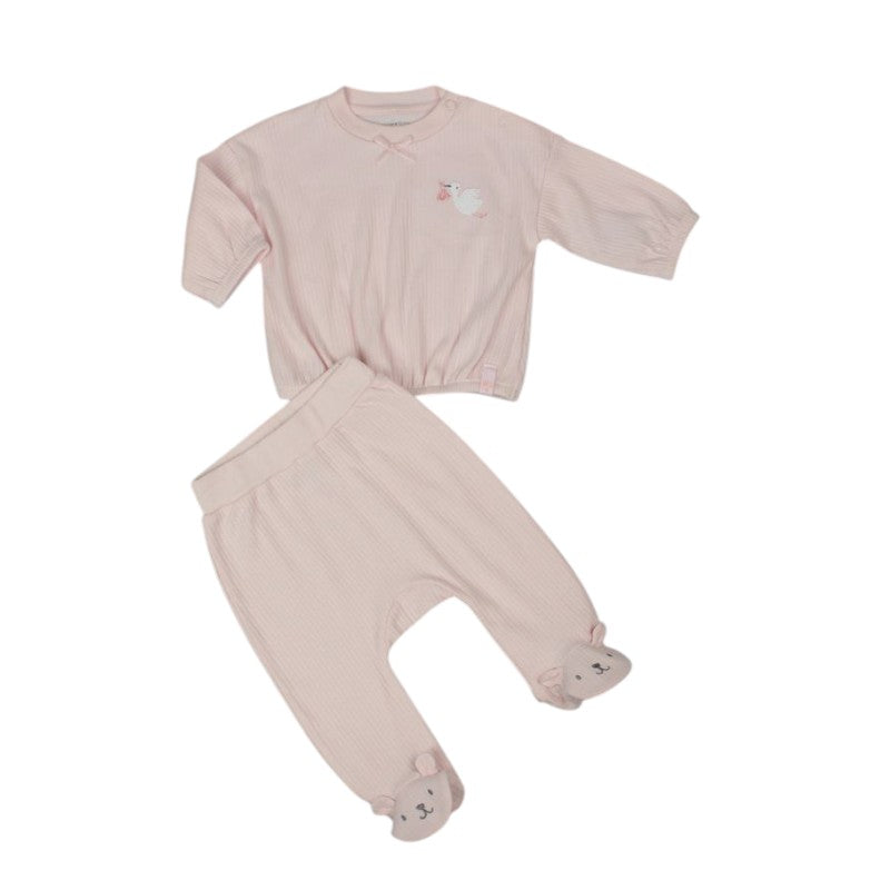 Baby Girls Ribbed 2 Piece Outfit
