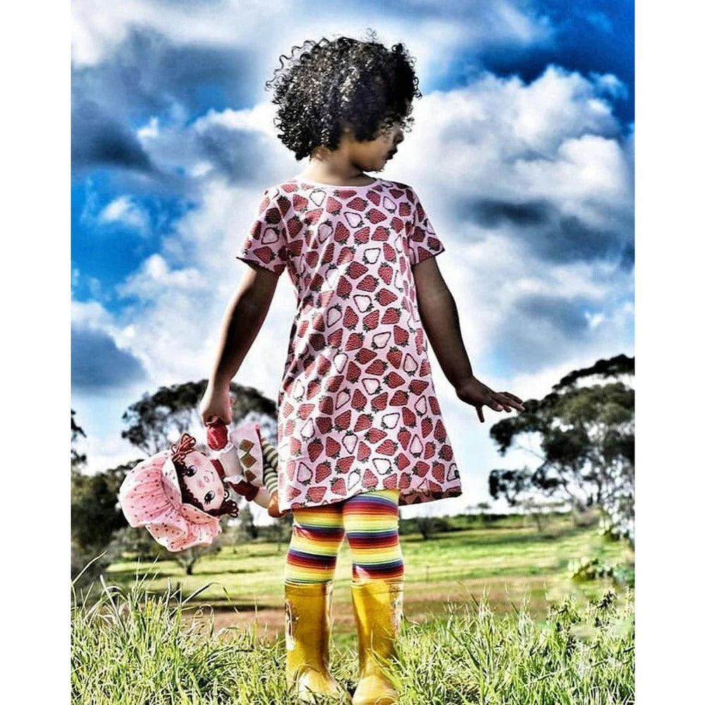 Organic Rainbow Footless Tights
