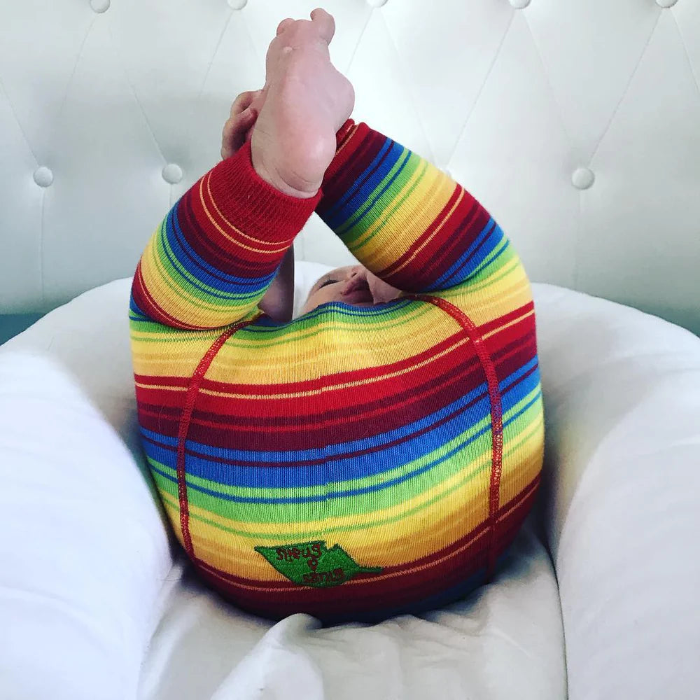 Organic Rainbow Footless Tights