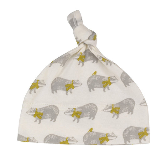 Baby Organic Badger Knotted Hat