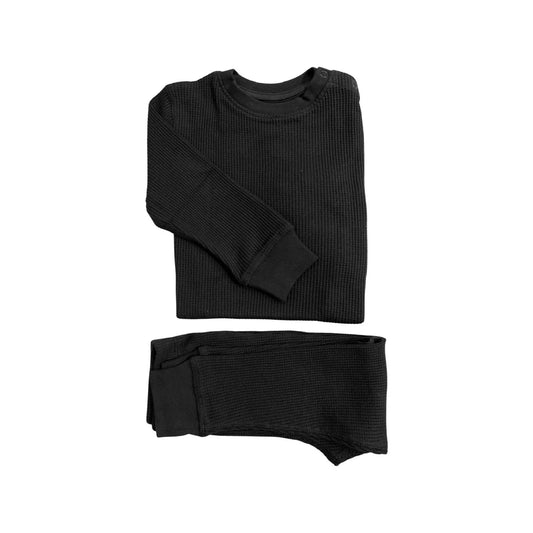 Baby Black Organic Waffle Set