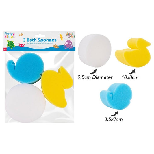 Pack of 3 Bath Sponges