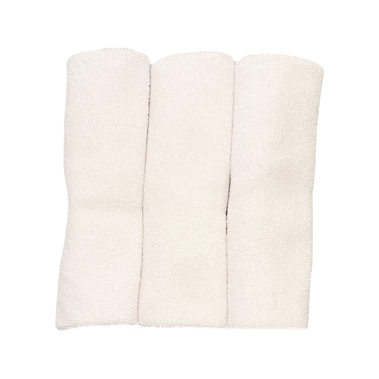 Pack of 3 White Wash Cloths