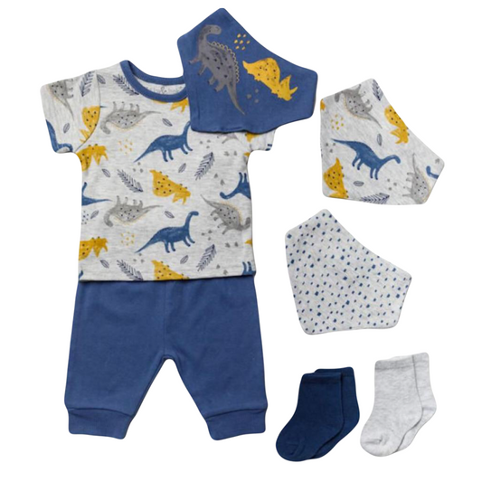 Baby Boys Dinosaur 7 Piece Outfit