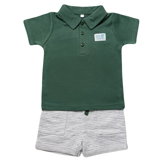 Baby Boys Polo Top & Shorts Outfit
