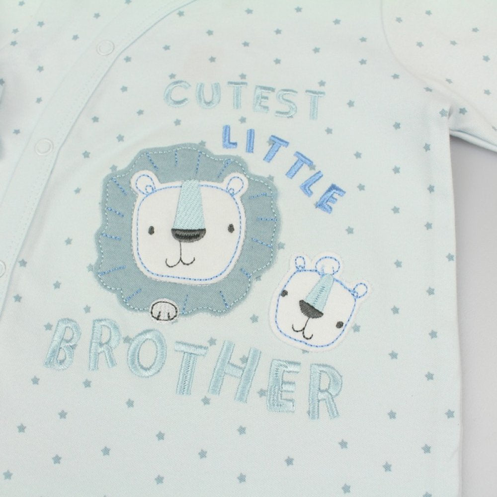 Baby Boys “Cutest Little Brother” Sleepsuit