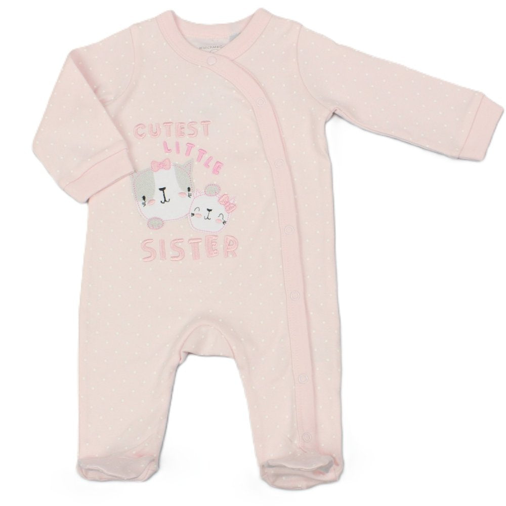 Baby Girls “Cutest Little Sister” Sleepsuit