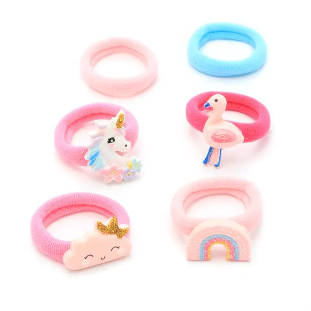 Set of 4 Motif Jersey Hair Elastics