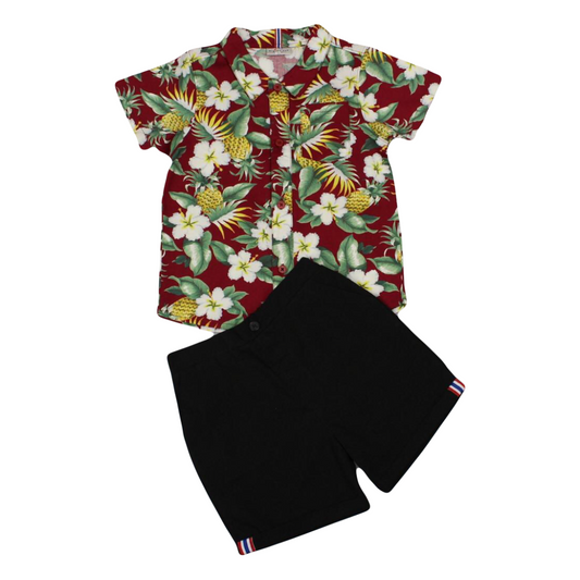 Boys Tropical Shirt & Shorts Outfit