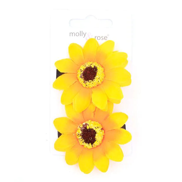 Set Of 2 Sunflower Clips