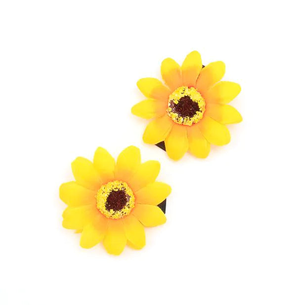 Set Of 2 Sunflower Clips