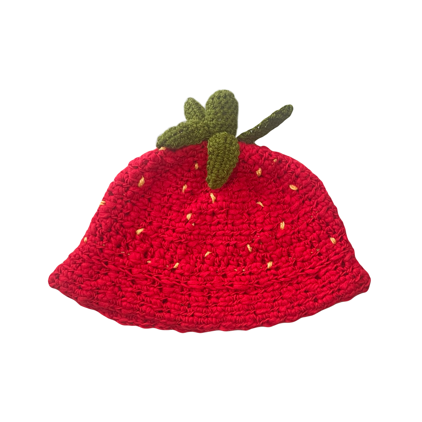 Hand crocheted Strawberry Bucket Hat