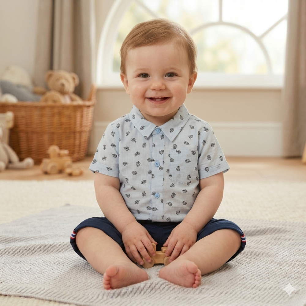 Baby Boys Shirt & Shorts Outfit