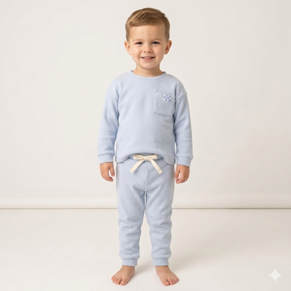 Boys Ribbed Lounge Outfit