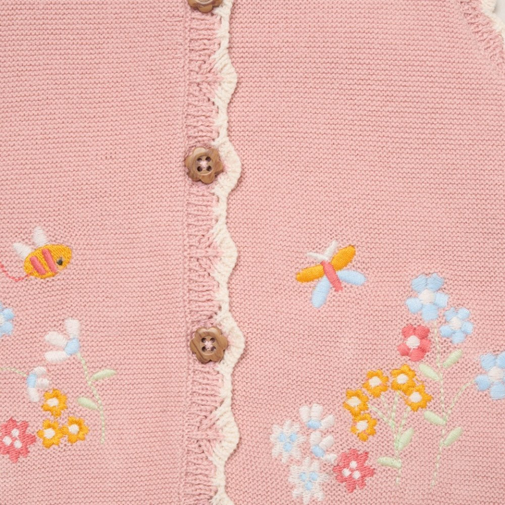 Baby Girls Floral Crochet Top & Shorts Outfit