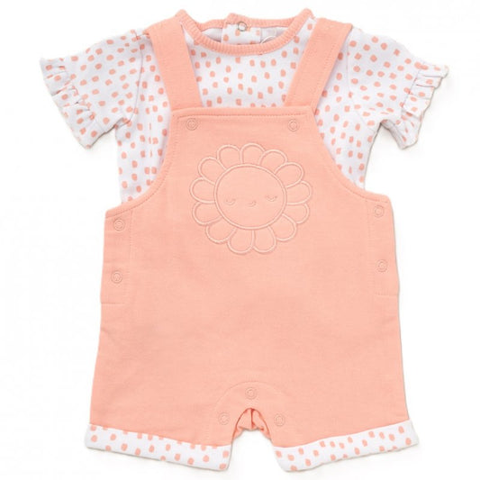 Baby Girls Flower Dungaree Outfit