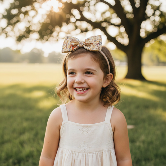 Liberty Gymkhana -Amber Large Bow Headband