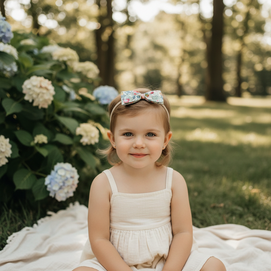 Liberty Betsy - Blue Large Bow Headband