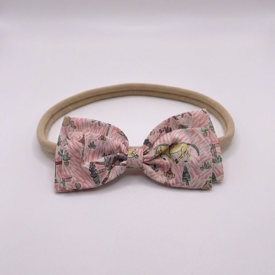 Liberty Gymkhana - Blush Large Bow Headband