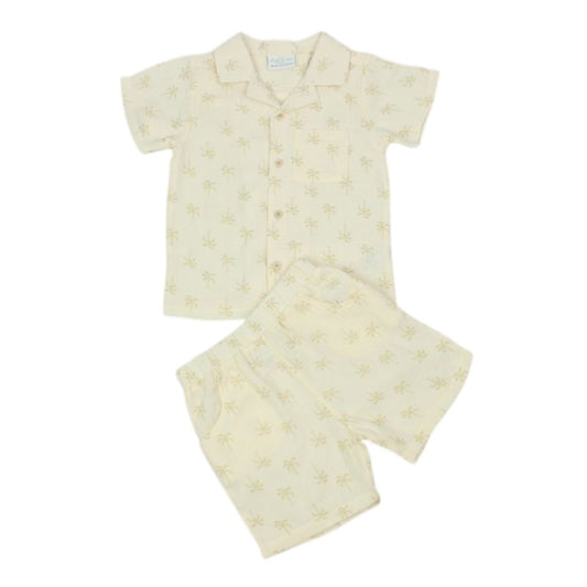 Baby Boys Muslin Shirt & Shorts Outfit