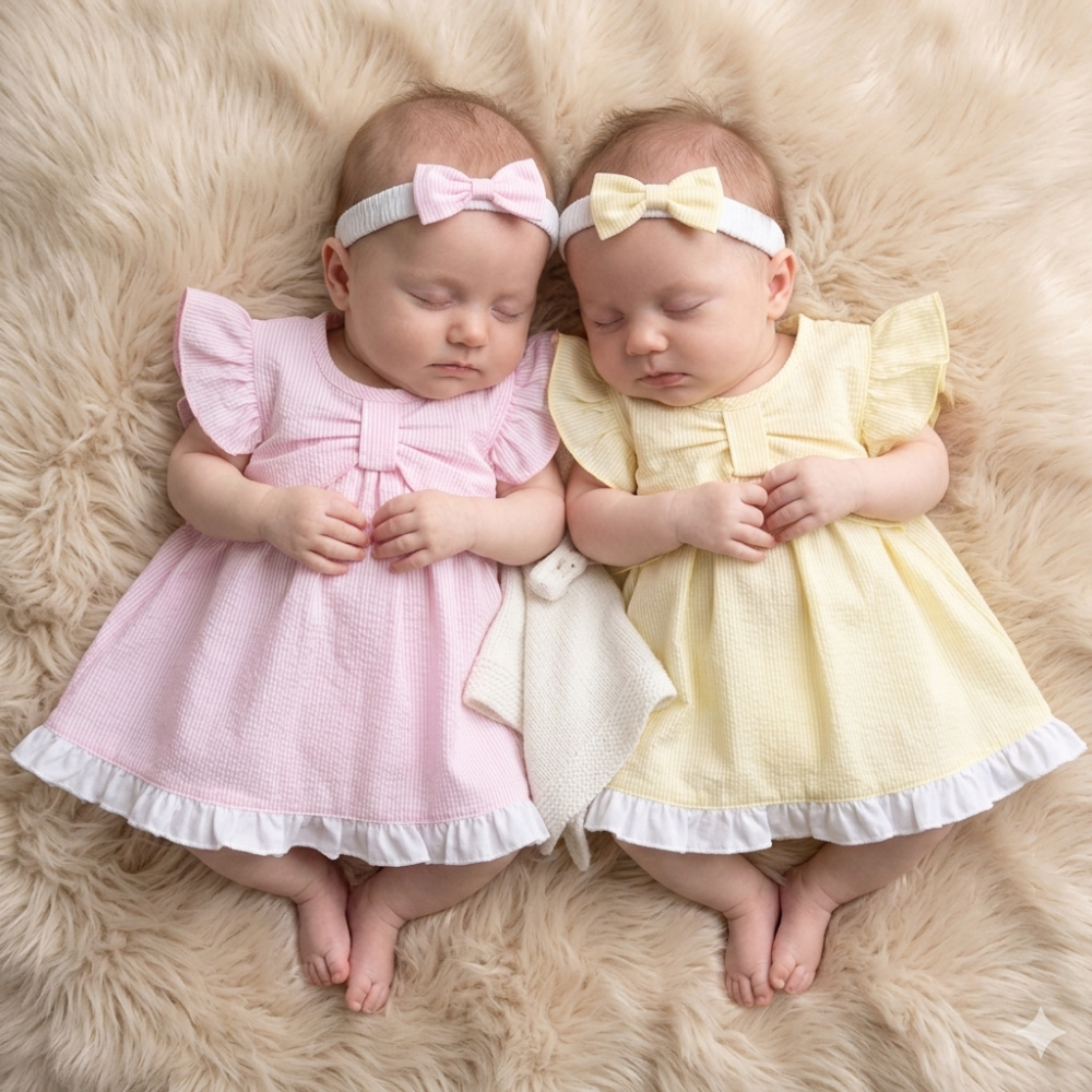 Baby Girls Dress, Knickers & Headband