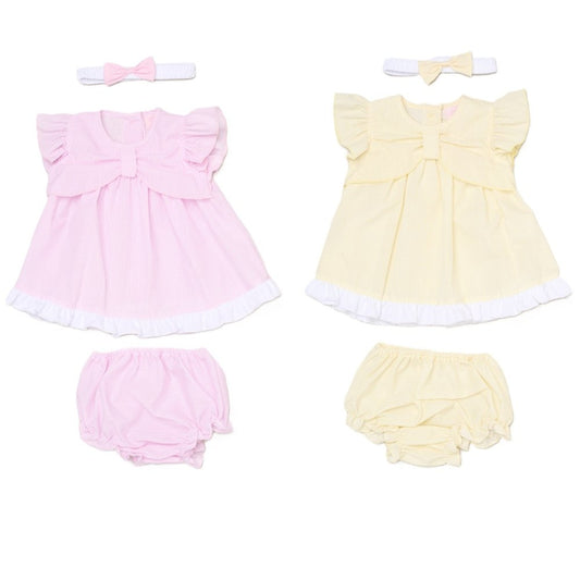 Baby Girls Dress, Knickers & Headband