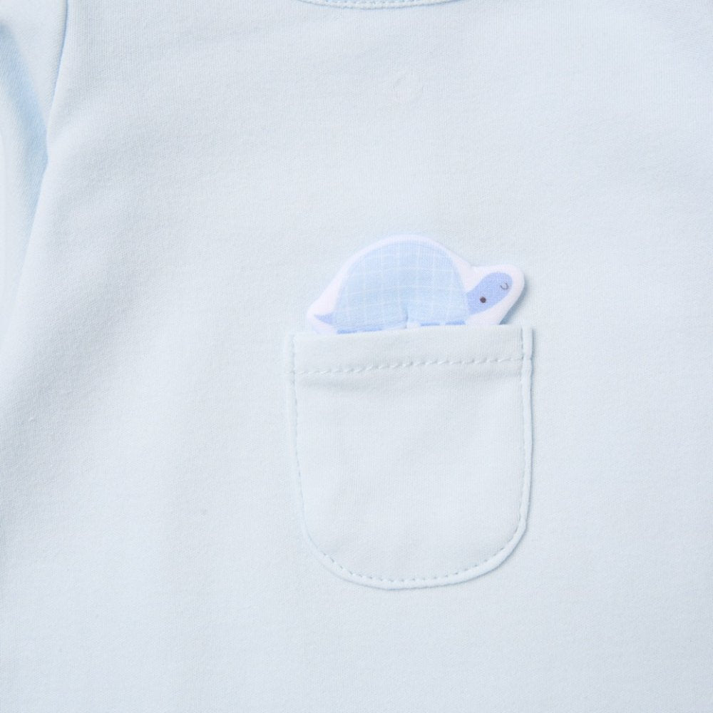 Baby Boys Turtle Appliqué Sleepsuit