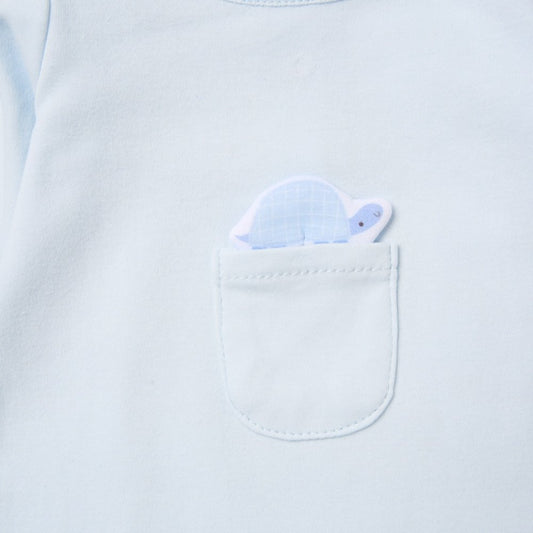 Baby Boys Turtle Appliqué Sleepsuit