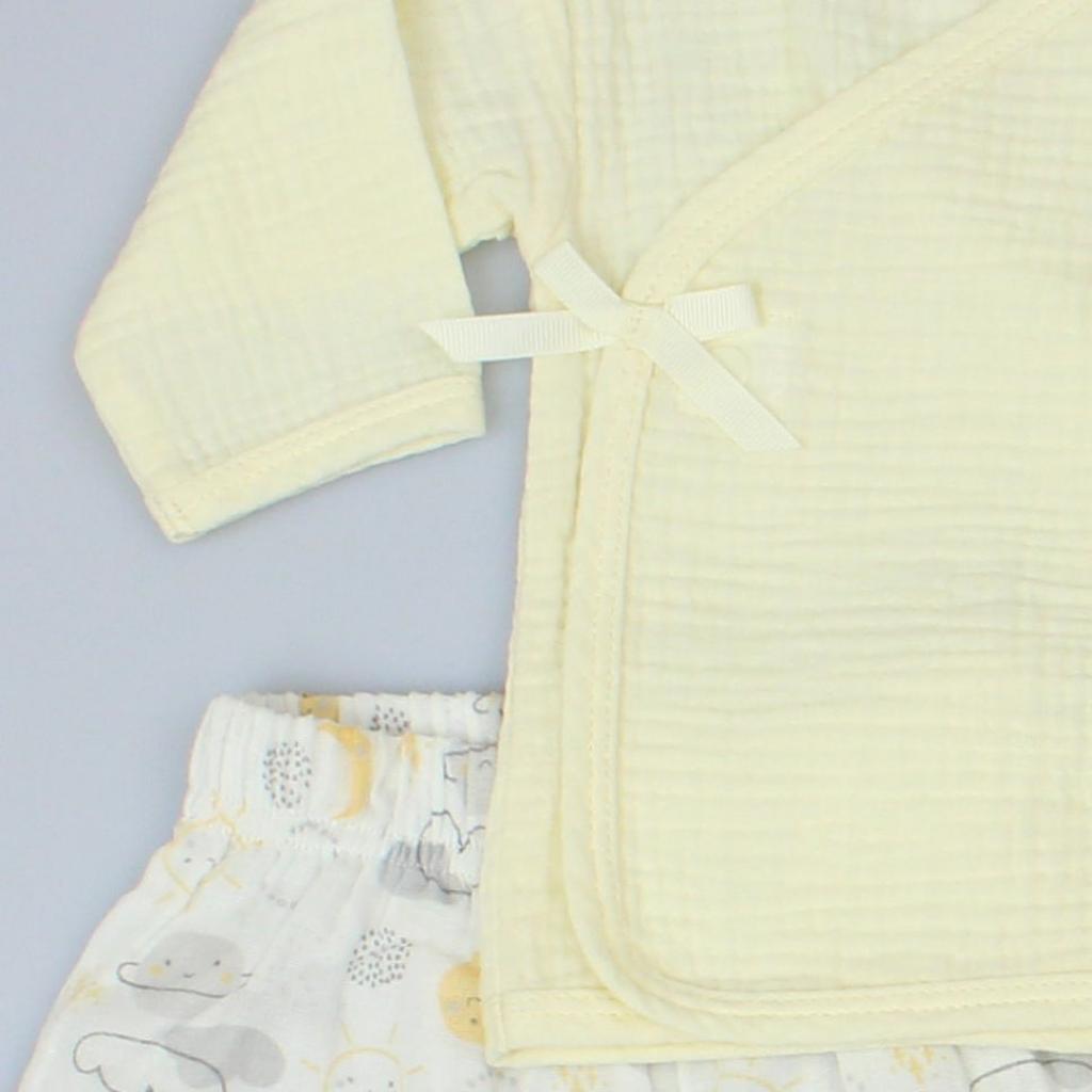 Baby Muslin Top, Trousers, Bib & Gift Bag
